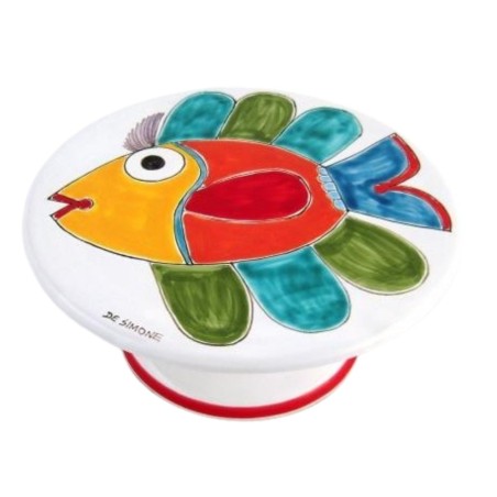 Alzata piana tonda Folk Pesce