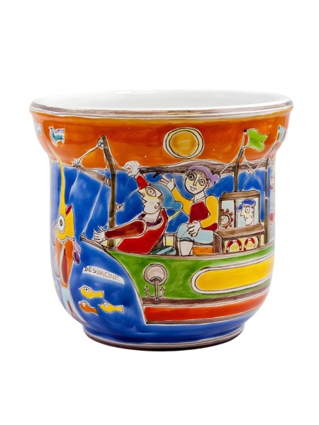 Sicilian handmade Vase DS Fishermen VSP193DS