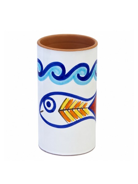 handmade sicilian ceramic wine utensil Holder Scirocco de simone pottery