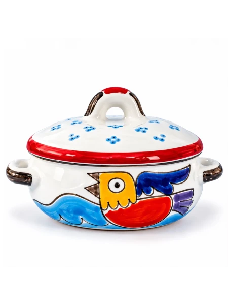 Legumiera con coperchio Folk Uccello LG143FK