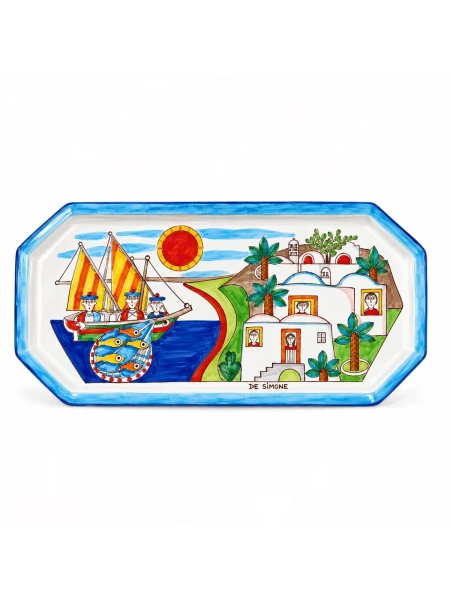 Octagonal tray Folk Fishermen VSS23BFK