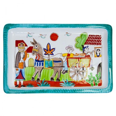 Rectangular Tray Folk Cart with Oranges VSS43FK1