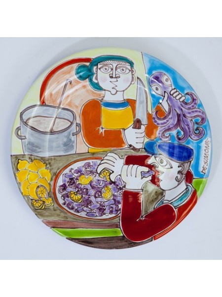 Circular Plate DS 18 cm Cooking octopus PT18DS-14