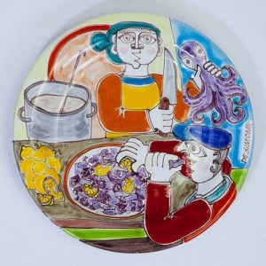 Circular Plate DS 18 cm Cooking octopus PT18DS-14
