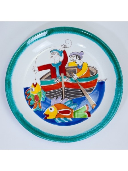 Round plate Folk Fishermen PT35FK-01