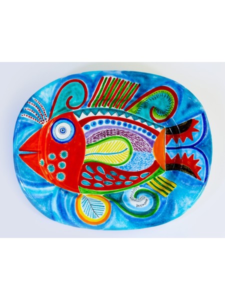 English oval plate DS Fish OV44INGDS-1