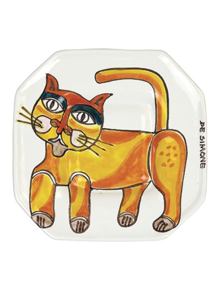 Ashtray Folk cat de simone pottery PC311FK-1