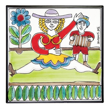 Ceramic Wall Tile Folk Dance PI297FK-21G
