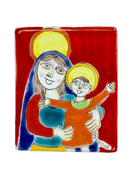 Madonna col Bambino bassorilievo ceramiche de simone MD477-1