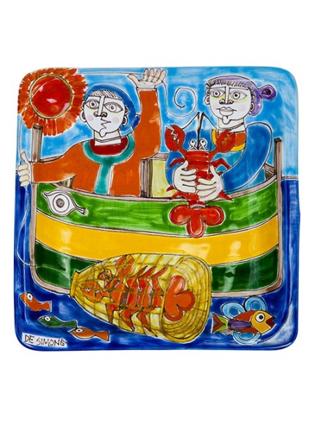 Squared Plate 24x24 DS 31 Crab Fishermen