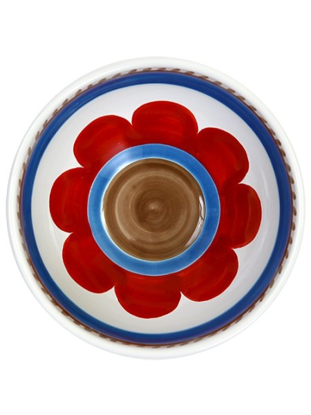 Sicilian round ceramic Appetizers Plate de simone pottery Lampedusa BUFLA
