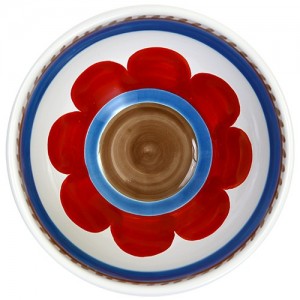 Sicilian round ceramic Appetizers Plate de simone pottery Lampedusa BUFLA