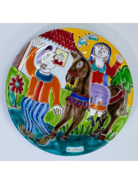 Piatto Tondo DS 25 cm Passeggiata a Cavallo PT25DS-12