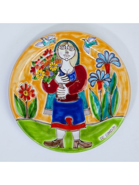 Piatto Tondo DS 18 cm Raccolta di Fiori PT18DS-48