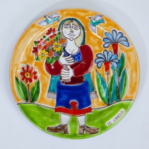 Piatto Tondo DS 18 cm Raccolta di Fiori PT18DS-48