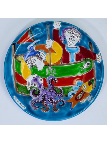 Piatto Tondo DS 25 cm PT25DS-19 Pescatori