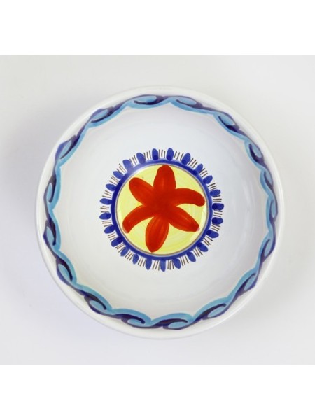 Sicilian round ceramic Appetizers Plate de simone pottery Tramontana BUFTR