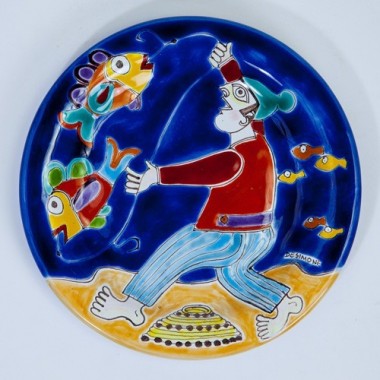 Circular Plate Fisherman DS 18 cm PT18DS-24