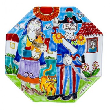 Octagonal Plate Folk DS POT25DS-03