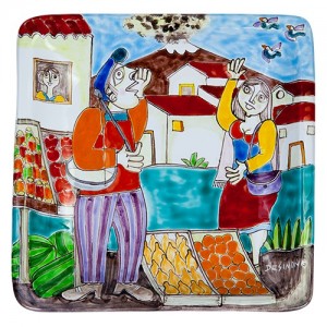 Piatto Quadrato 24x24 DS 08 Fruttivendolo