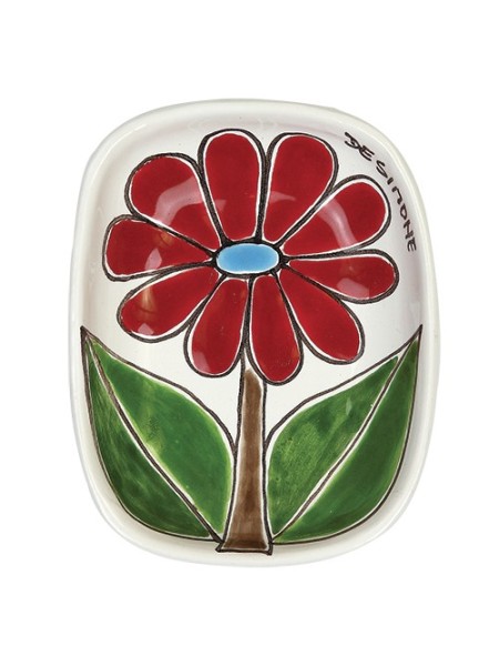 Ashtray Folk flower de simone pottery PC273FK-1