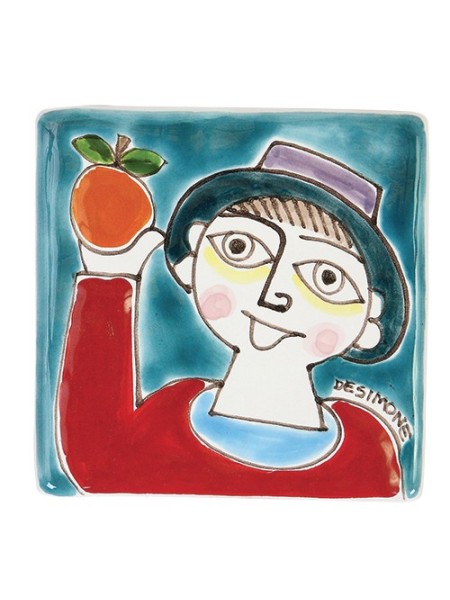 Decorative tile Folk Man with Fruit TZT685FCFK-30