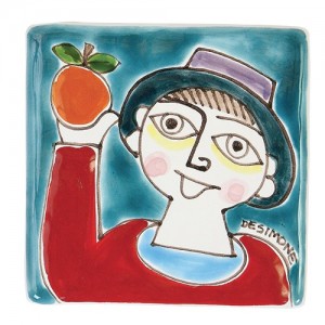 Decorative tile Folk Man with Fruit TZT685FCFK-30