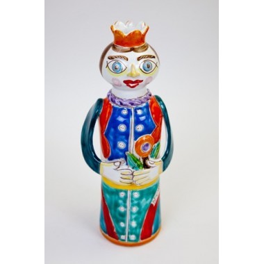 sicilian ceramic statue queen pl255 desimone pottery