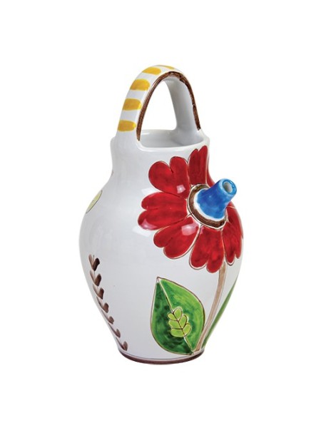 Pitcher Folk BR86FK Daisy de simone handmade sicilian pottery