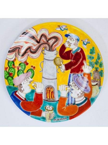 Circular Plate DS 30 cm PT30DS-3 Cooking chestnuts