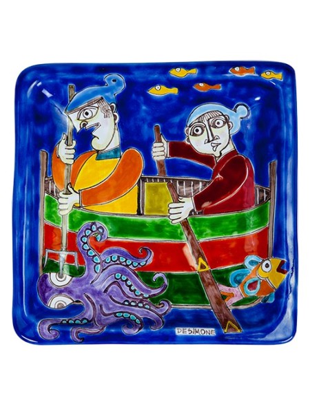 Piatto Quadrato 24x24 DS 11 Pesca del Polpo