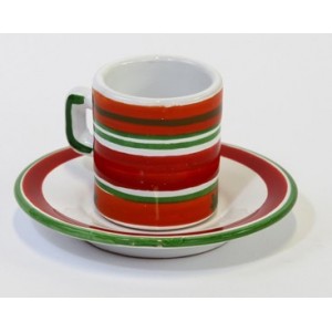 Tazzina caffè con piattino Capri Ceramiche De Simone