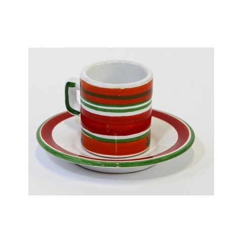 Coffee Cup with Saucer Capri Ceramiche De Simone Pottery