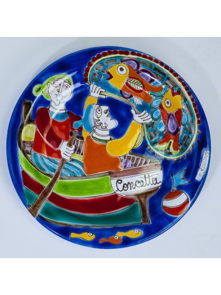 Circular Plate DS 25 cm PT25DS-20 Fishermen