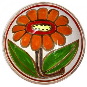 Sicilian round ceramic Appetizers Plate de simone pottery Linosa BUFLI