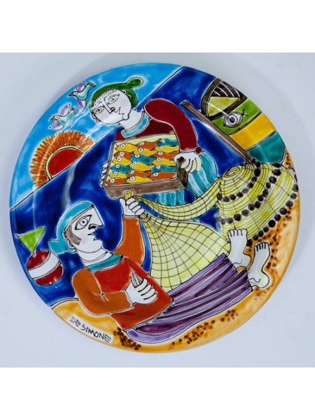 Piatto Tondo DS 25 cm Pescatori PT25DS-06