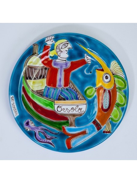 Piatto Tondo DS 18 cm Pesca del Pesce Spada PT18DS-49
