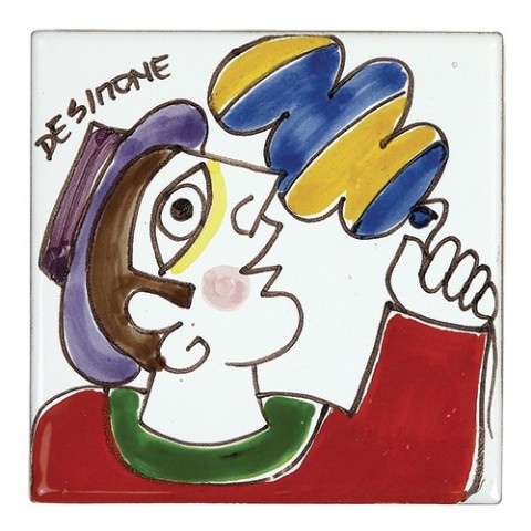 Decorative tile Man with Balloon TZT685FK-01