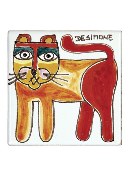Decorative tile Folk Cat TZT685FK-09