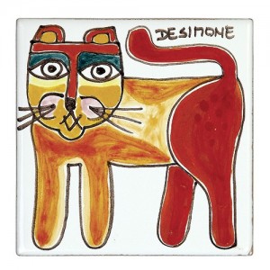 Decorative tile Folk Cat TZT685FK-09