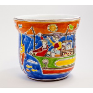 Sicilian handmade Flower Vase DS Fishermen VSP193DS