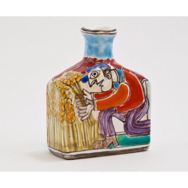 Sicilian Ceramic Bottle DS de simone italian pottery BT611DS