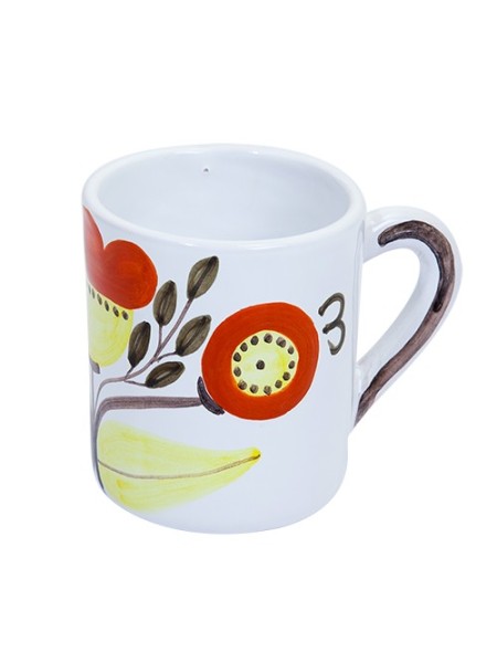 Tazza Mug in ceramica decorata a mano Eolie