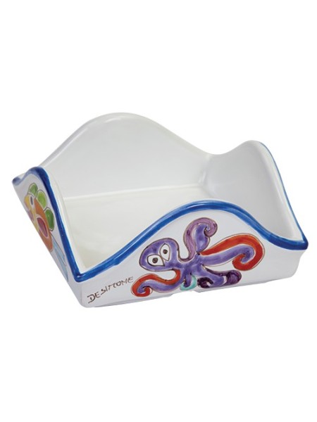 Portatovaglioli quadrato Folk Pesce Polpo PTV19FK