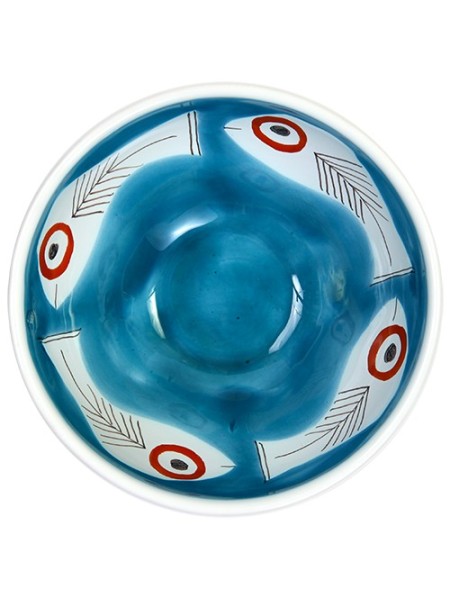 Sicilian round ceramic Appetizers Plate de simone pottery Itaca BUFIT