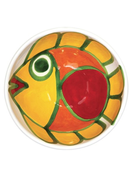 Sicilian round ceramic Appetizers Plate de simone pottery Panarea BUFPN