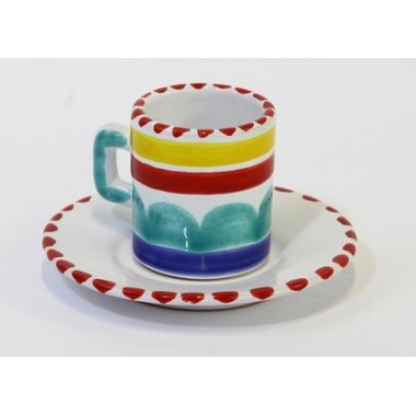 Tazzina + Piattino Alicudi Ceramiche De Simone