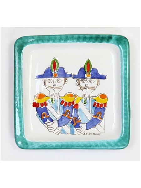 Square Plate Carabinieri Folk PQFK-4