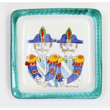 Square Plate Carabinieri Folk PQFK-4