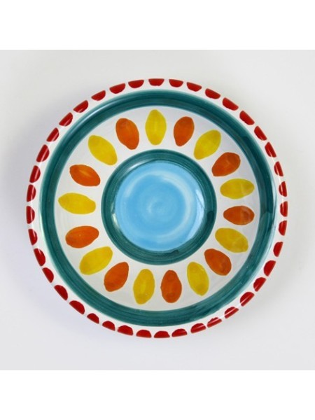 Sicilian round ceramic Appetizers Plate de simone pottery BUFSO